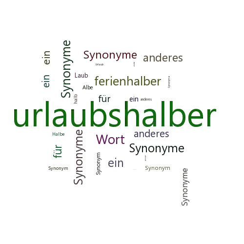 Ein anderes Wort für urlaubshalber - Synonym urlaubshalber
