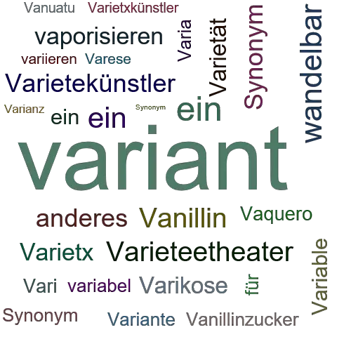 Ein anderes Wort für variant - Synonym variant