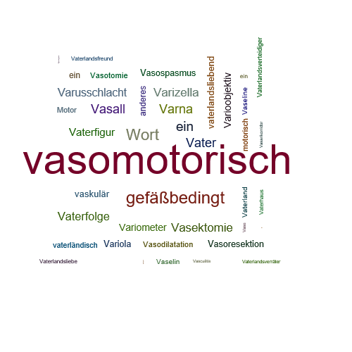 Ein anderes Wort für vasomotorisch - Synonym vasomotorisch