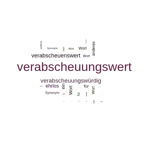 Ein anderes Wort für verabscheuungswert - Synonym verabscheuungswert