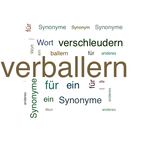 Ein anderes Wort für verballern - Synonym verballern