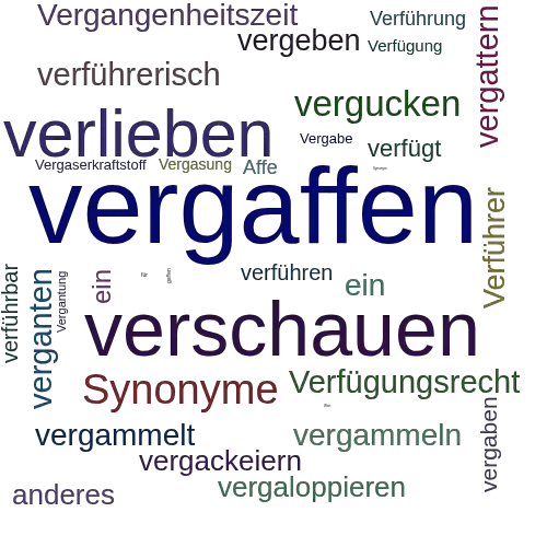 Ein anderes Wort für vergaffen - Synonym vergaffen
