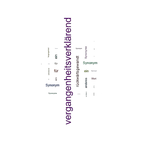 Ein anderes Wort für vergangenheitsverklärend - Synonym vergangenheitsverklärend