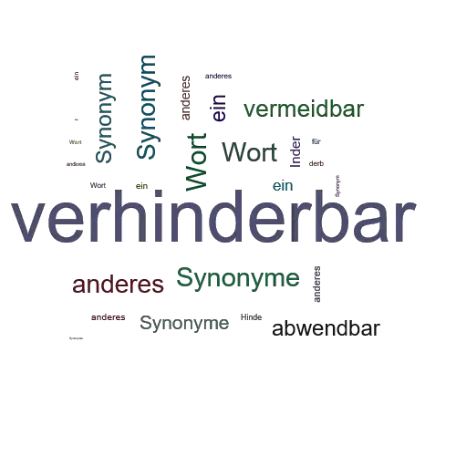 Ein anderes Wort für verhinderbar - Synonym verhinderbar