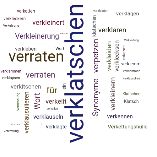 Ein anderes Wort für verklatschen - Synonym verklatschen