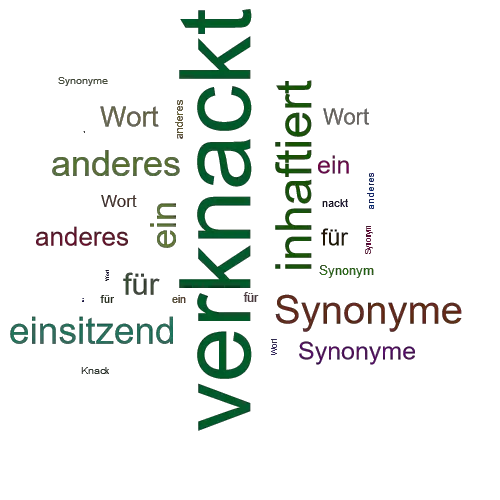 Ein anderes Wort für verknackt - Synonym verknackt