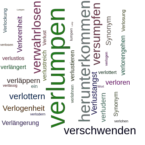 Ein anderes Wort für verlumpen - Synonym verlumpen