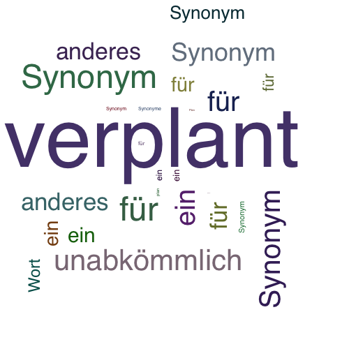 Ein anderes Wort für verplant - Synonym verplant