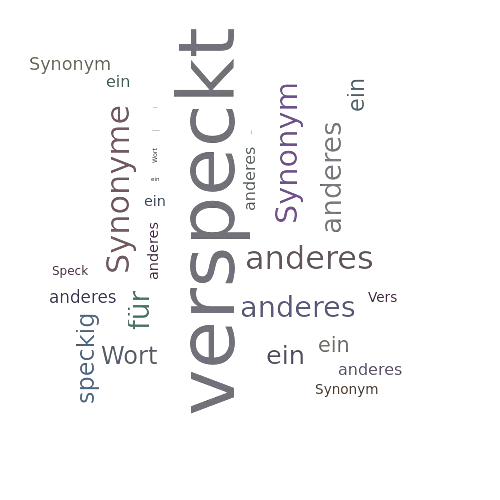 Ein anderes Wort für verspeckt - Synonym verspeckt