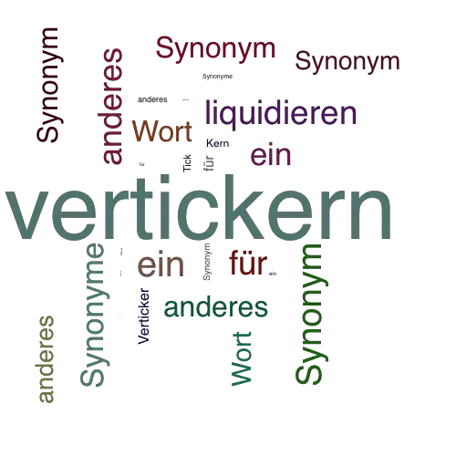 Ein anderes Wort für vertickern - Synonym vertickern