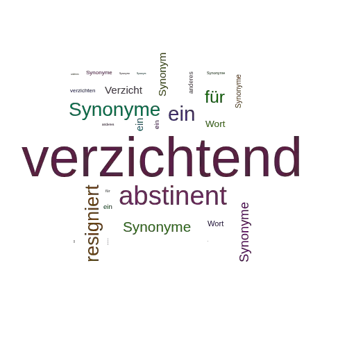 Ein anderes Wort für verzichtend - Synonym verzichtend