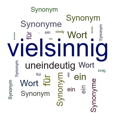 Ein anderes Wort für vielsinnig - Synonym vielsinnig