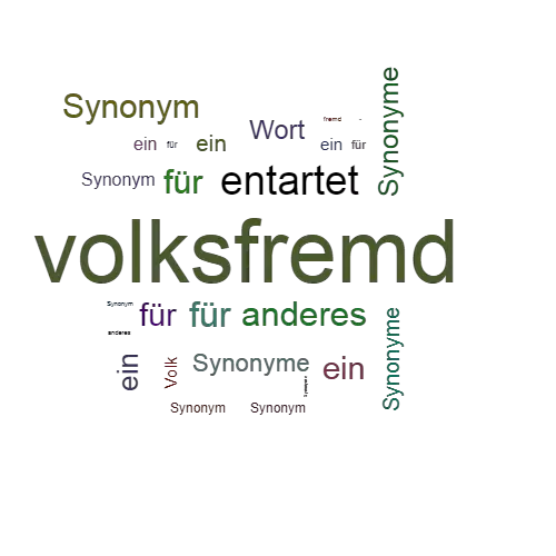Ein anderes Wort für volksfremd - Synonym volksfremd