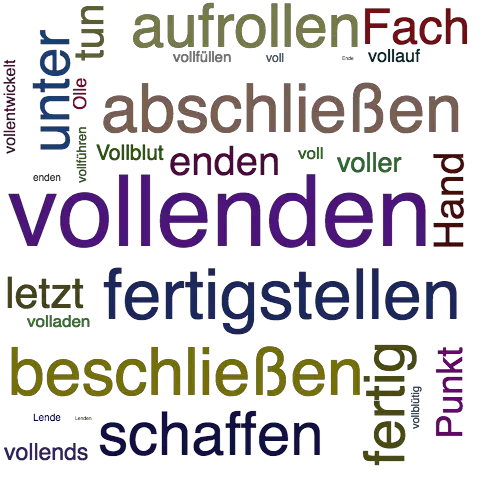 Ein anderes Wort für vollenden - Synonym vollenden