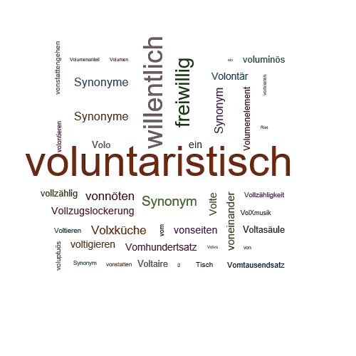 Ein anderes Wort für voluntaristisch - Synonym voluntaristisch