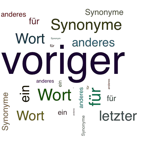 Ein anderes Wort für voriger - Synonym voriger