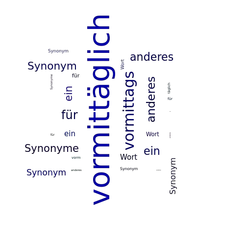 Ein anderes Wort für vormittäglich - Synonym vormittäglich