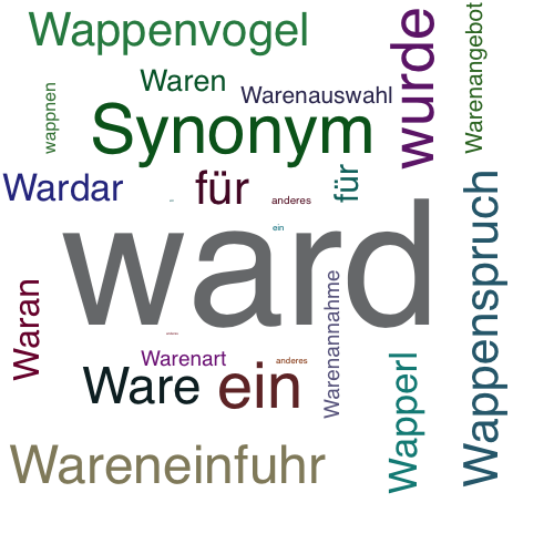 Ein anderes Wort für ward - Synonym ward