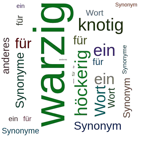 Ein anderes Wort für warzig - Synonym warzig