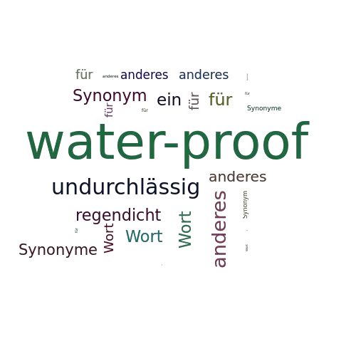 Ein anderes Wort für water-proof - Synonym water-proof