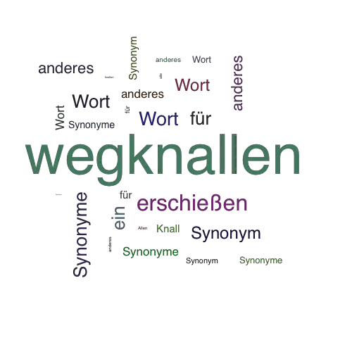 Ein anderes Wort für wegknallen - Synonym wegknallen