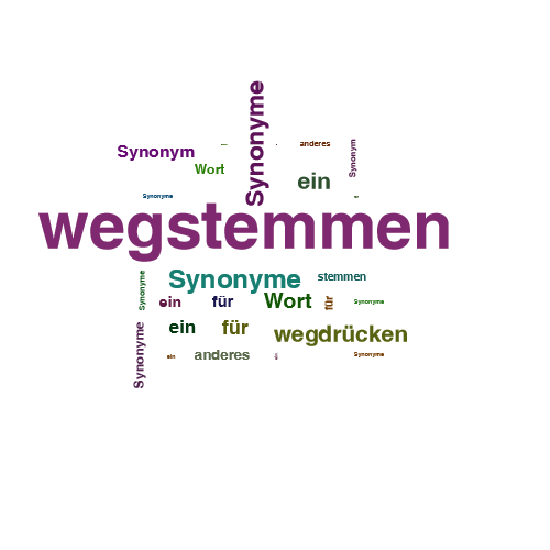 Ein anderes Wort für wegstemmen - Synonym wegstemmen