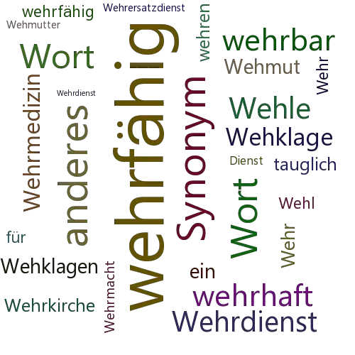 Ein anderes Wort für wehrdiensttauglich - Synonym wehrdiensttauglich