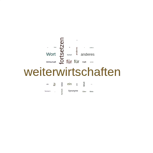Ein anderes Wort für weiterwirtschaften - Synonym weiterwirtschaften
