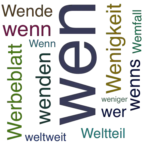 Ein anderes Wort für wen - Synonym wen