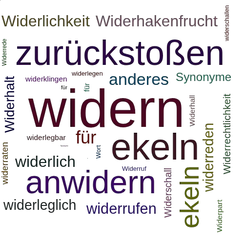 Ein anderes Wort für widern - Synonym widern