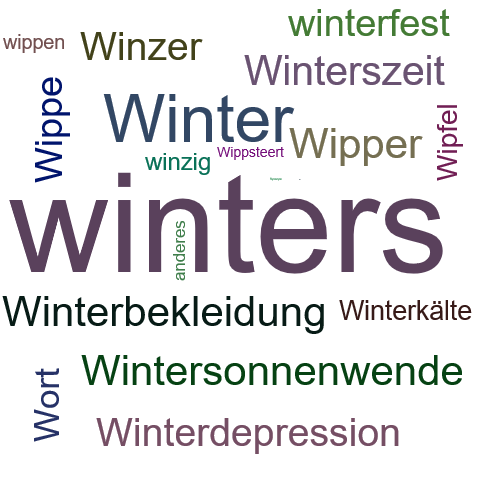 Ein anderes Wort für winters - Synonym winters