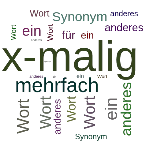 Ein anderes Wort für x-malig - Synonym x-malig