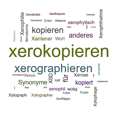 Ein anderes Wort für xerokopieren - Synonym xerokopieren
