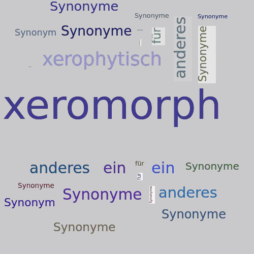 Ein anderes Wort für xeromorph - Synonym xeromorph