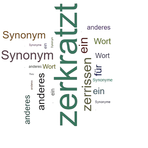 Ein anderes Wort für zerkratzt - Synonym zerkratzt