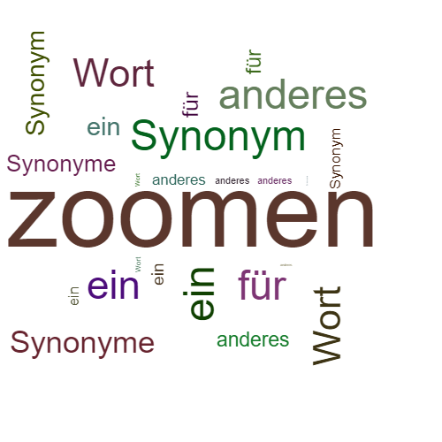 Ein anderes Wort für zoomen - Synonym zoomen