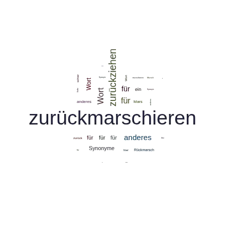 Ein anderes Wort für zurückmarschieren - Synonym zurückmarschieren