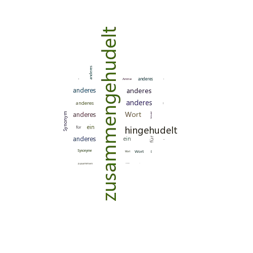 Ein anderes Wort für zusammengehudelt - Synonym zusammengehudelt
