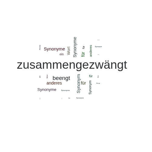 Ein anderes Wort für zusammengezwängt - Synonym zusammengezwängt