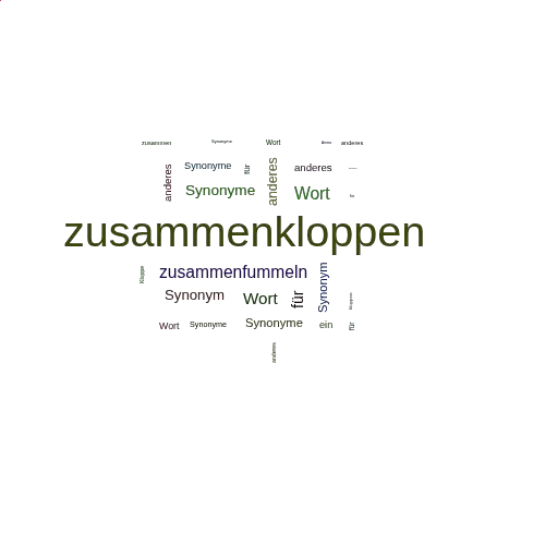 Ein anderes Wort für zusammenkloppen - Synonym zusammenkloppen