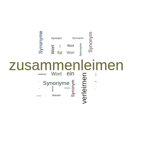 Ein anderes Wort für zusammenleimen - Synonym zusammenleimen