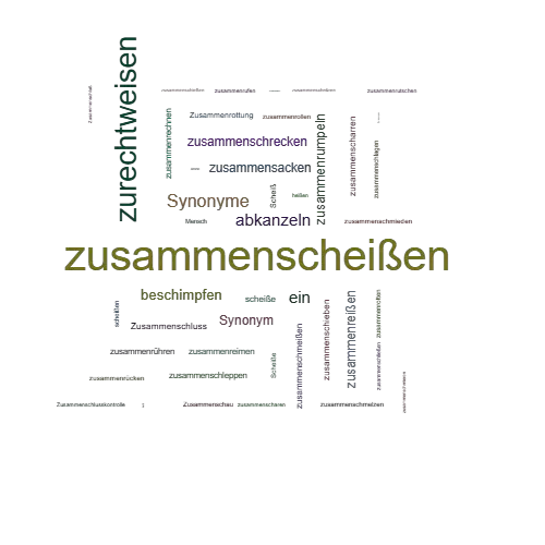 Ein anderes Wort für zusammenscheißen - Synonym zusammenscheißen
