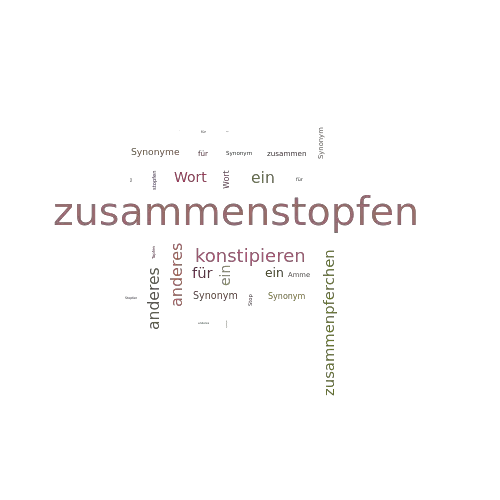 Ein anderes Wort für zusammenstopfen - Synonym zusammenstopfen