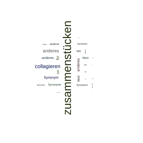 Ein anderes Wort für zusammenstücken - Synonym zusammenstücken