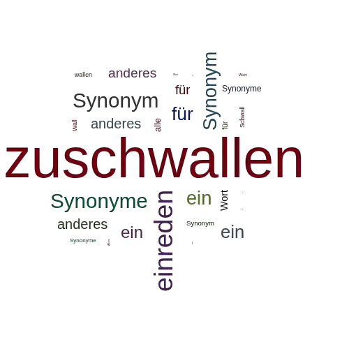 Ein anderes Wort für zuschwallen - Synonym zuschwallen
