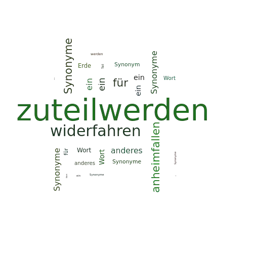 Ein anderes Wort für zuteilwerden - Synonym zuteilwerden