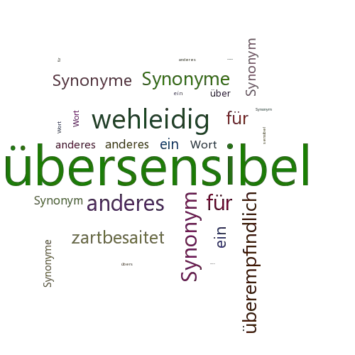 Ein anderes Wort für übersensibel - Synonym übersensibel